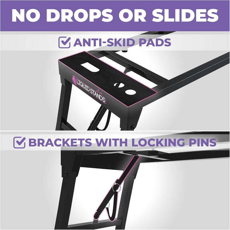 Liquid Stands Collapsible Piano Keyboard Stand - Adjustable and Portable Heavy Duty Music Stand for Kids & Adults - Fits 54-88 Key Electric Digital Pianos - Sturdy Musical Keyboard Table - Image 4